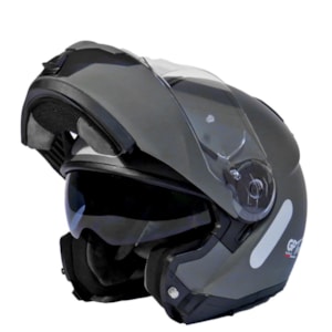 Capacete GP TECH A118 SV Titanium Mono Articulado Robocop Fosco 