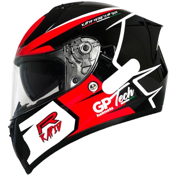 Capacete GP TECH V128 Rapid SV Viseira Solar 