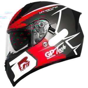 Capacete GP TECH V128 Rapid SV Viseira Solar Titanium Fosco 
