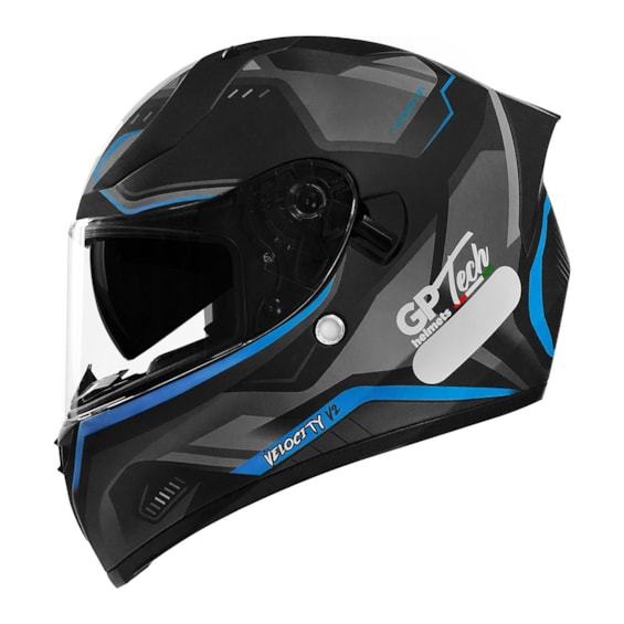 Capacete GP TECH V128 Velocity V2 SV Viseira Solar Fosco 
