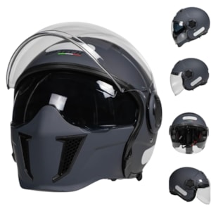 CAPACETE GP TECH ZOOM FOSCO