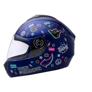 Capacete Infantil Moto Fechado Masculino Paint Kids Menino