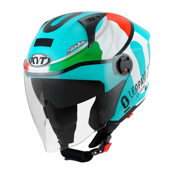 CAPACETE KYT D-CITY DENNIS FOGGIA LEOPARD REPLICA