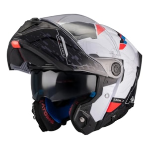 CAPACETE MT ATOM 2 SV ARTICULADO HIGHLANDS A7 BRANCO