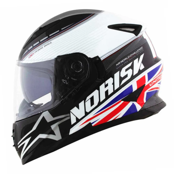 CAPACETE NORISK FF302 SV GRAND PRIX UK REINO UNIDO 