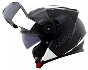 Capacete Norisk FF345 SV Route Stroke Articulado Robocop Fosco 