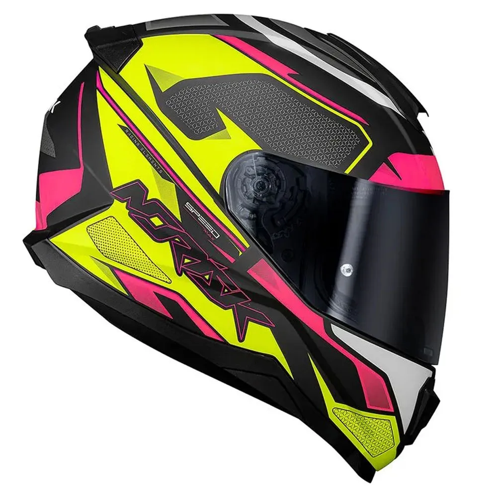 nori Capacete Original Norisk FF345 Charge Preto Prata Vermelho - MotoBR
