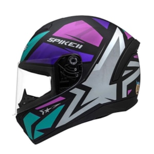 CAPACETE PEELS SPIKE II 1ST FOSCO PRETO-ROXO