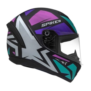 CAPACETE PEELS SPIKE II 1ST FOSCO PRETO-ROXO