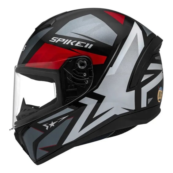 CAPACETE PEELS SPIKE II 1ST PRETO-RUBI