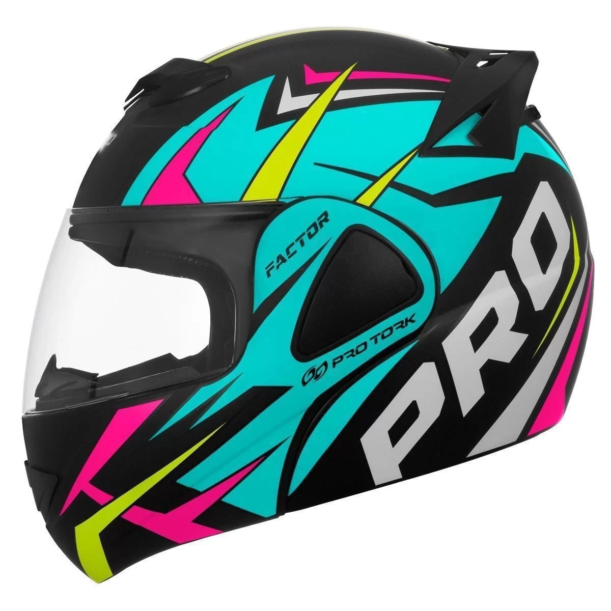 CAPACETE PRO TORK V-PRO JET FACTOR ARTICULADO FOSCO - Paulinho Motos