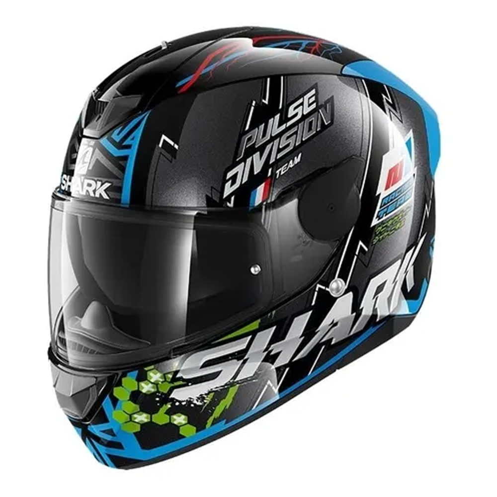 Capacete Shark D-Skwal 2 Sv Noxxys Kbg Preto-Azul-Verde