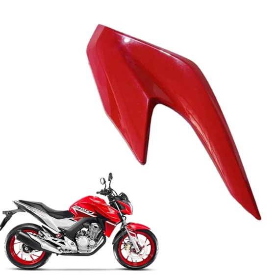 CARENAGEM FAROL CB 250 TWISTER 16 E 18 VERMELHO MARRAKESH PEROLIZADO (LATERAL) PLASMOTO