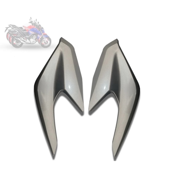 CARENAGEM FAROL CB 250 TWISTER 21 PRATA FORCE METALICO (LATERAL) PLASMOTO CARENAGEM FAROL CB 250 TWISTER 21 PRATA FORCE METALICO (LATERAL) PLASMOTO