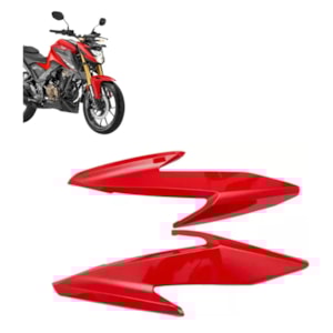 CARENAGEM FAROL CB 300F TWISTER 23- VERMELHO VICTORY (LATERAL) PLASMOTO