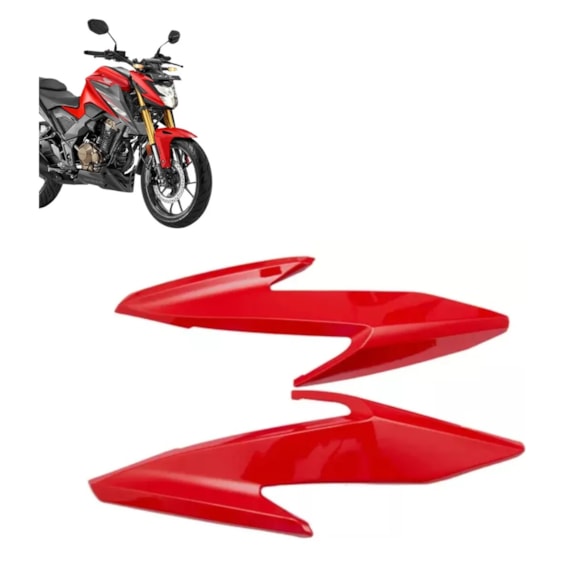 CARENAGEM FAROL CB 300F TWISTER 23- VERMELHO VICTORY (LATERAL) PLASMOTO