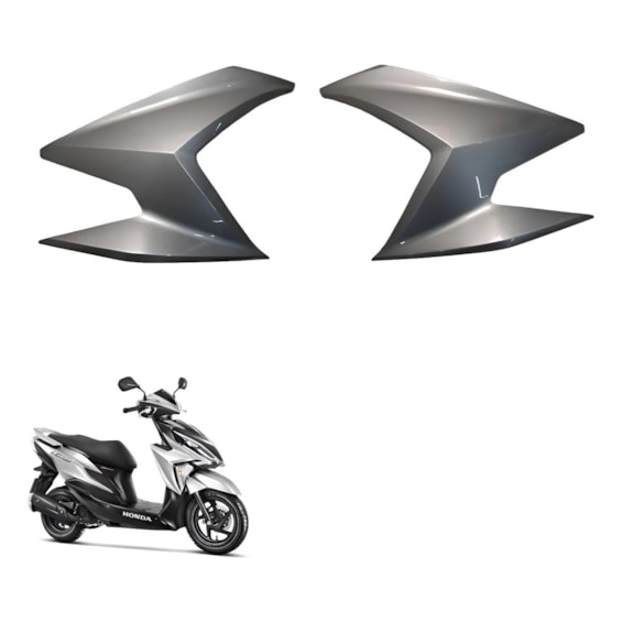 CARENAGEM FAROL ELITE 125 23-24 PRATA IRON NAIL METALICO (LATERAL) PLASMOTO