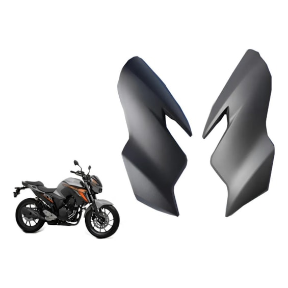 CARENAGEM FAROL FZ 25 25 CINZA FOSCO (LATERAL) PLASMOTO CARENAGEM FAROL FZ 25 25 CINZA FOSCO (LATERAL) PLASMOTO