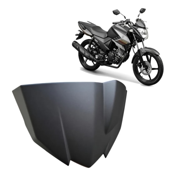 CARENAGEM SUPERIOR FAROL CENTRAL FAZER 150 16-17 CINZA METALICO PLASMOTO