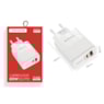 CARREGADOR TURBO QUICK CHARGE ENTRADA USB E TIPO C / CABO COM DUAS TIPO C1M TOMATE TT-2001CC