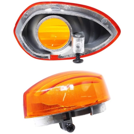 CONJUNTO LENTE DESIGN FAZER 250 2011 / 2014 DIANT D/E LARANJA C/ PARAFUSO (GVS)