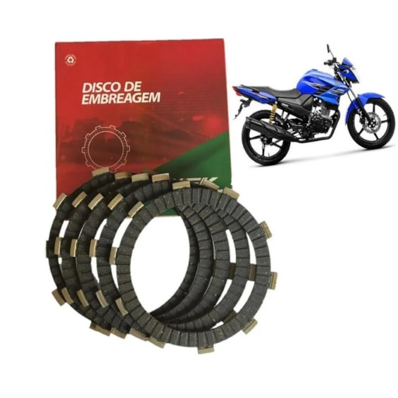 DISCO EMBREAGEM YS 150 FAZER / YBR 150 FACTOR / XTZ 150 CROSSER / YBR 125 17- / FZ 15 4PCS WGK