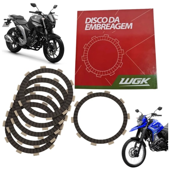 DISCO EMBREAGEM YS 250 FAZER / XTZ 250 LANDER / XTZ 250 / TENERE 5PCS WGK
