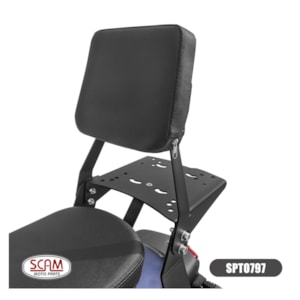 ENCOSTO SISSY BAR VULCAN 650 2015- / ELIMINATOR 500 2024- / SUPER METEOR 650 2024- (SCAM) PRETO