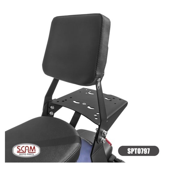 ENCOSTO SISSY BAR VULCAN 650 2015- / ELIMINATOR 500 2024- / SUPER METEOR 650 2024- (SCAM) PRETO