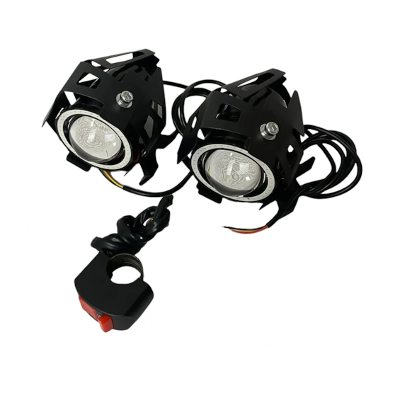 FAROL DE MILHA LED KGA FLO-5 C/ SUPORTE E BOTAO LIGA/DESLIGA (PAR)