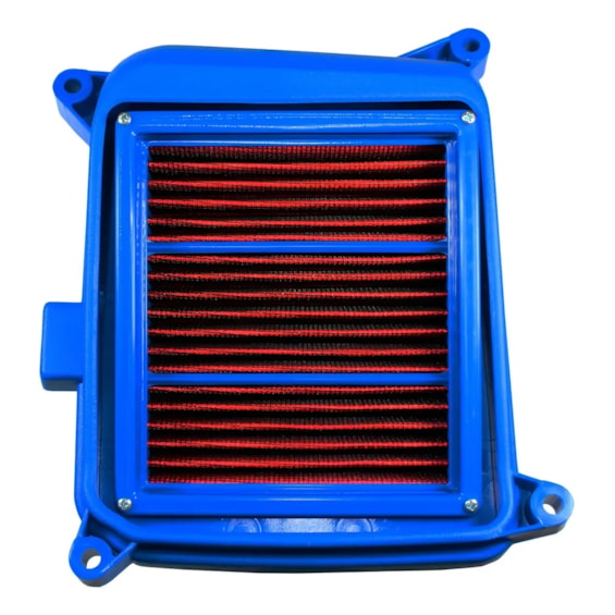 FILTRO AR ESPORTIVO C/ TAMPA TITAN / FAN / START 125 / 150 / 160 14-25 AZUL PLASMOTO