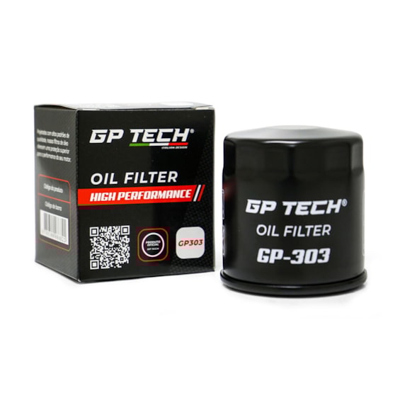 FILTRO OLEO GP TECH GP303 KAWASAKI NINJA 300/400/650 / ZX-6R / Z750 /Z800 / Z1000 / VULCAN 650S / ZX