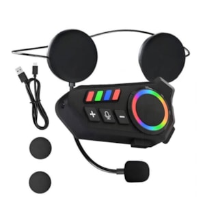 INTERCOMUNICADOR DE CAPACETE UNITÁRIO RECEPTOR DE CHAMADA V10 (MINIMEN)