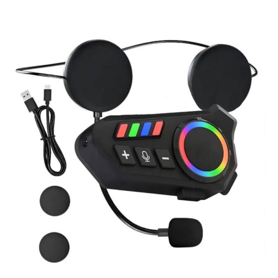 INTERCOMUNICADOR DE CAPACETE UNITÁRIO RECEPTOR DE CHAMADA V10 (MINIMEN)