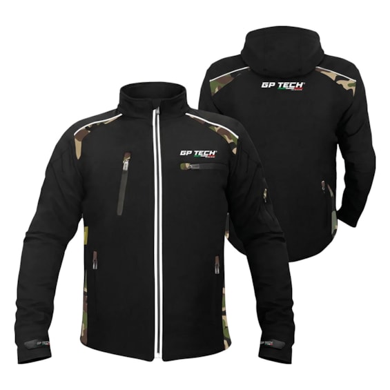 Jaqueta GP TECH SOFT Casual Resistente À água Camuflada 