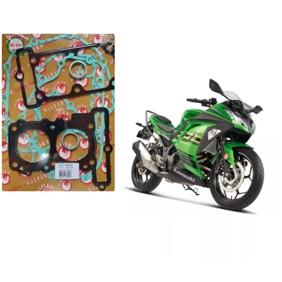 JOGO JUNTA COMPLETO NINJA 300 S/ BORRACHA (VALFLEX) 68056