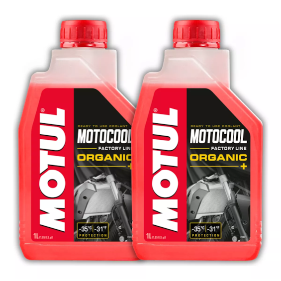 KIT 2 ADITIVO RADIADOR MOTUL MOTOCOOL FACTORY LINE ORGANIC (VERMELHO)