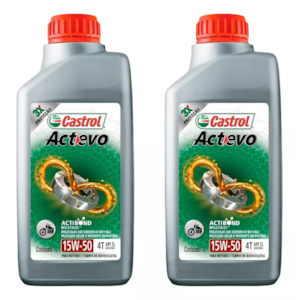 KIT 2 OLEO CASTROL ACTEVO 15W50 4T 