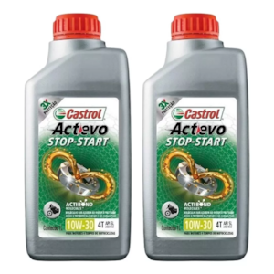 KIT 2 OLEO CASTROL ACTEVO STOP-START 10W30 4T