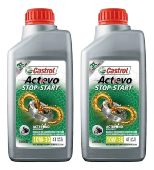 KIT 2 OLEO CASTROL ACTEVO STOP-START 10W30 4T