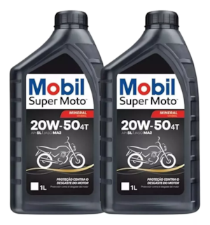 KIT 2 OLEO MOBIL 4T 20W50 MINERAL LITRO