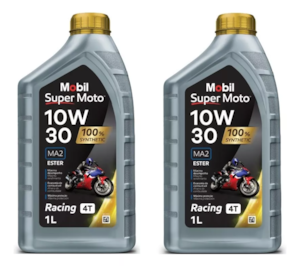 KIT 2 OLEO MOBIL 4T MX 10W30 SUPER MOTO 100% SINTÉTICO
