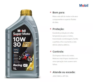 KIT 2 OLEO MOBIL 4T MX 10W30 SUPER MOTO 100% SINTÉTICO