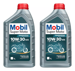 KIT 2 OLEO MOBIL 4T MX 10W30 SUPER MOTO SEMI SINTETICO