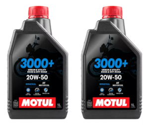 KIT 2 OLEO MOTUL 3000 4T 20W50 MINERAL