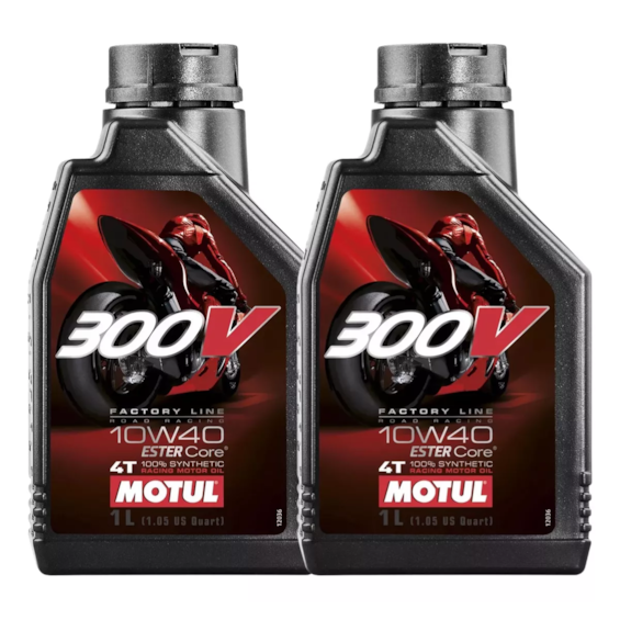 KIT 2 OLEO MOTUL 300V 4T 10W40 100% SINTETICO 