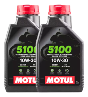 KIT 2 OLEO MOTUL 5100 4T 10W30 SEMI SINTETICO