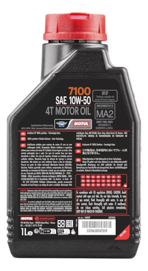 KIT 2 OLEO MOTUL 7100 4T 10W50 SINTETICO