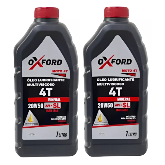 KIT 2 OLEO OXFORD 4T 20W50 MINERAL