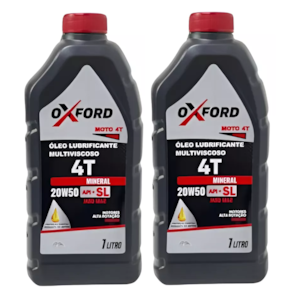 KIT 2 OLEO OXFORD 4T 20W50 MINERAL  KIT 2 OLEO OXFORD 4T 20W50 MINERAL